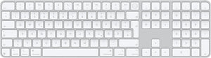 Apple Touch ID özellikli ve Sayısal Tuş Takımlı Magic Keyboard: Bluetooth, şarj edilebilir. Apple çipe sahip Mac bilgisayarlarla çalışır; Türkçe Q Klavye, Siyah tuşlar (Lightning)