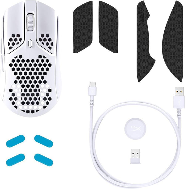 HyperX Haste Beyaz Şarjlı Optik Kablolu/Kablosuz Oyuncu Mouse