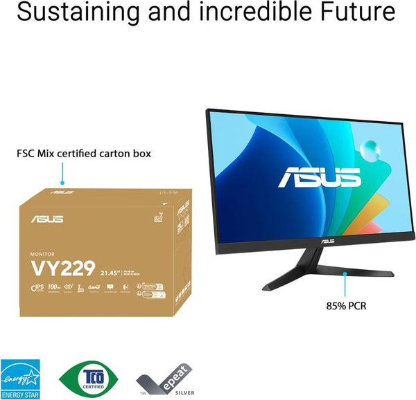 ASUS VY229HF 21.45 inç 100Hz 1ms Full HD Adaptive Sync IPS Monitör