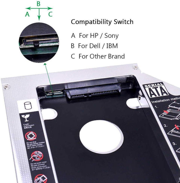 Codegen 9.5mm Notebook Slim 2.5" Sata HDD ve SSD Disk Kutusu (CDG-HDC-095)