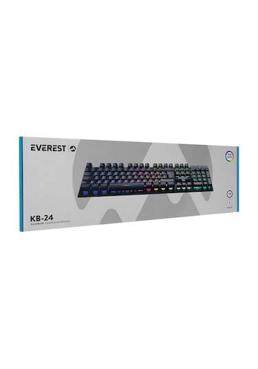 Everest KB-24 Siyah Membrane Switch Kablolu Oyuncu Klavyesi - TESHİR