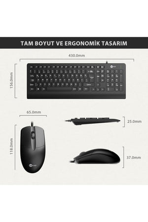 Lenovo Lecoo CM103 Kablolu Klavye Mouse Seti