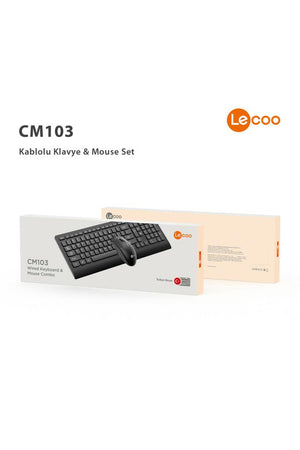 Lenovo Lecoo CM103 Kablolu Klavye Mouse Seti