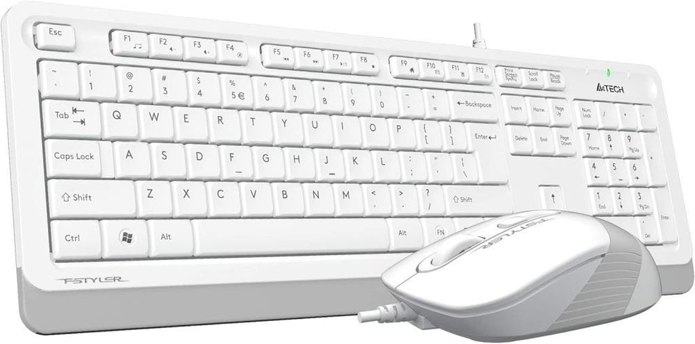 A4 Tech F1010 Beyaz Kablolu Klavye Mouse Seti Teşhir