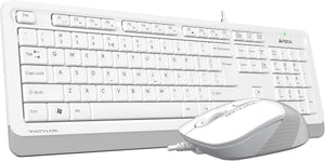 A4 Tech F1010 Beyaz Kablolu Klavye Mouse Seti Teşhir