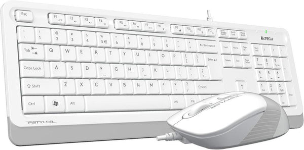A4 Tech F1010 Beyaz Kablolu Klavye Mouse Seti Teşhir