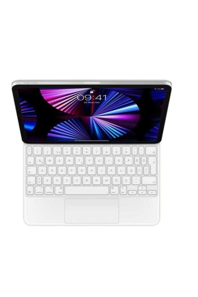 Apple iPad MJQJ3TQ/A Tablet Kılıfı 11 inç iPad Air (M2) için Magic Keyboard - Türkçe Q Klavye - Beyaz