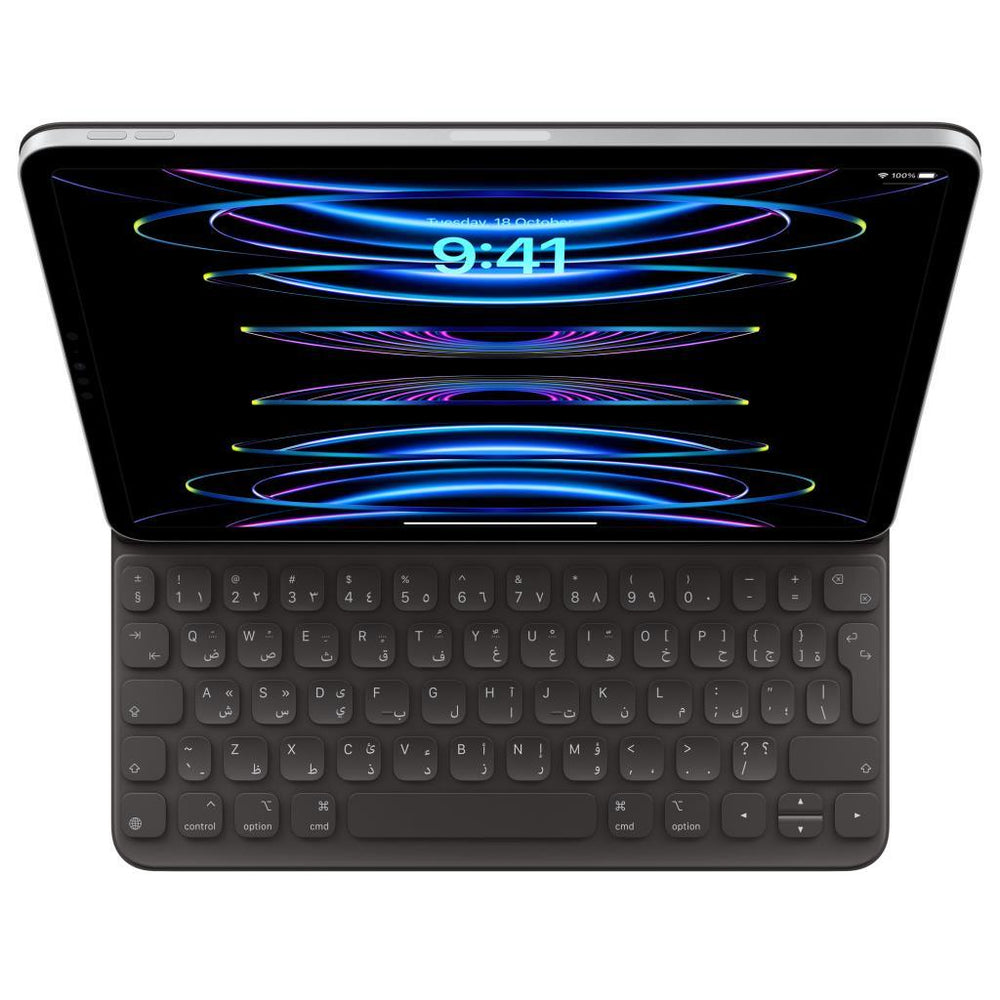 Apple 11 inç iPad Pro (4. nesil) ve 11 inç iPad Air (M2) için Smart Keyboard Folio - Arapça MXNK2AT/A