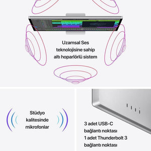 Apple Studio Display - Standart cam - VESA montaj adaptörü