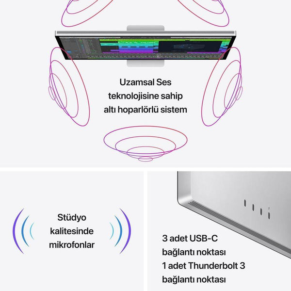 Apple Studio Display - Standart cam - VESA montaj adaptörü