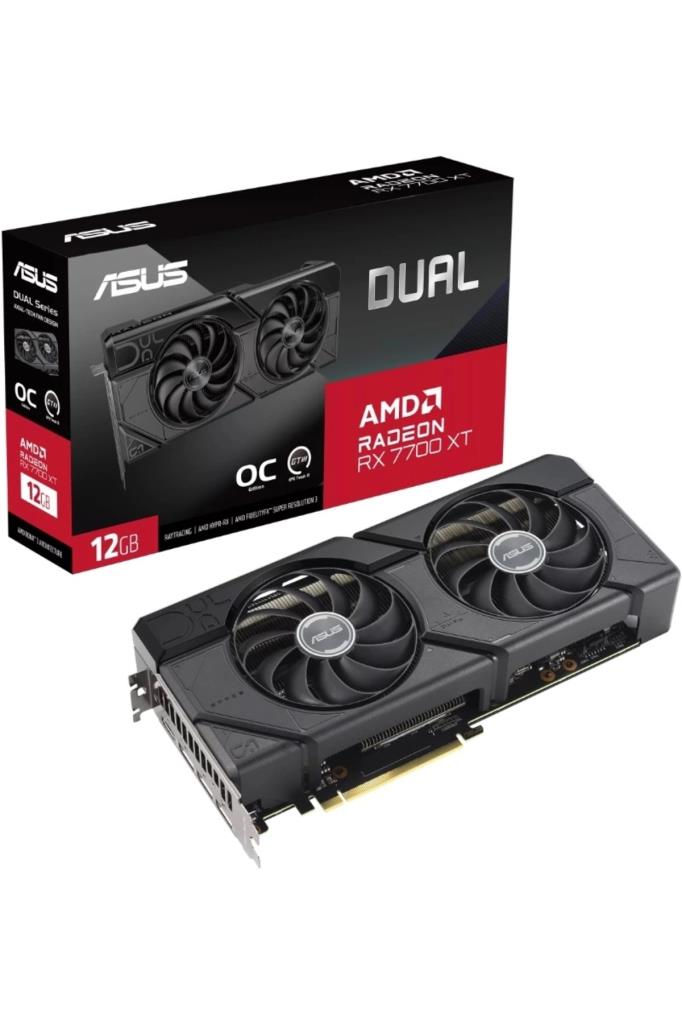 Asus RX 7700 XT Dual OC Edition DUAL-RX7700XT-O12G 192 Bit GDDR6 12 GB Ekran Kartı Teşhir