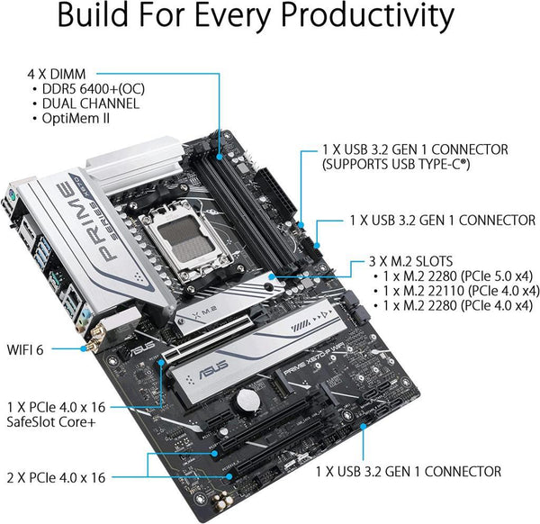 ASUS Prime X670-P Wi-Fi DDR5 ATX Teşhir