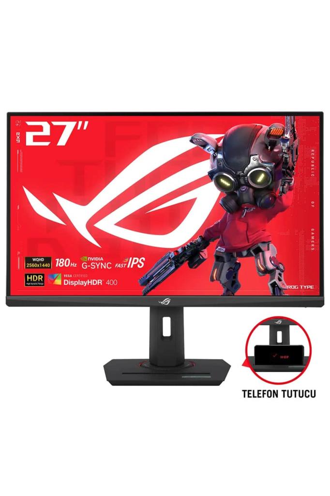 Asus ROG Strix XG27ACS Siyah 27" 1 ms 2K Pivot IPS 180 Hz Oyuncu Monitörü Teşhir