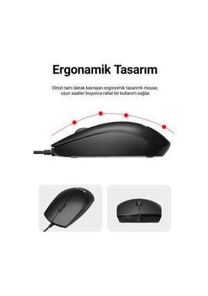 Aula AC101 Kablolu Klavye Mouse Seti