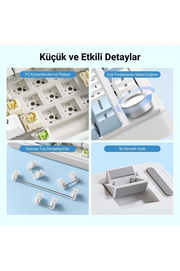 Aula F75 RGB TKL Nimbus V3 Switch Kablolu/Kablosuz Mekanik Oyuncu Klavyesi