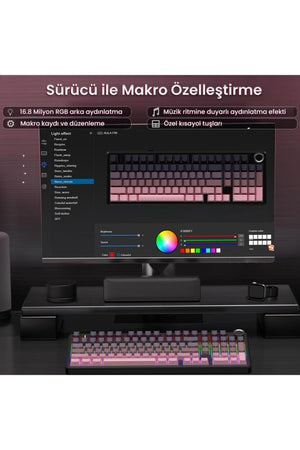 Aula F99 Pro RGB %99 Reaper Switch Kablolu/Kablosuz Mekanik Oyuncu Klavyesi Outlet