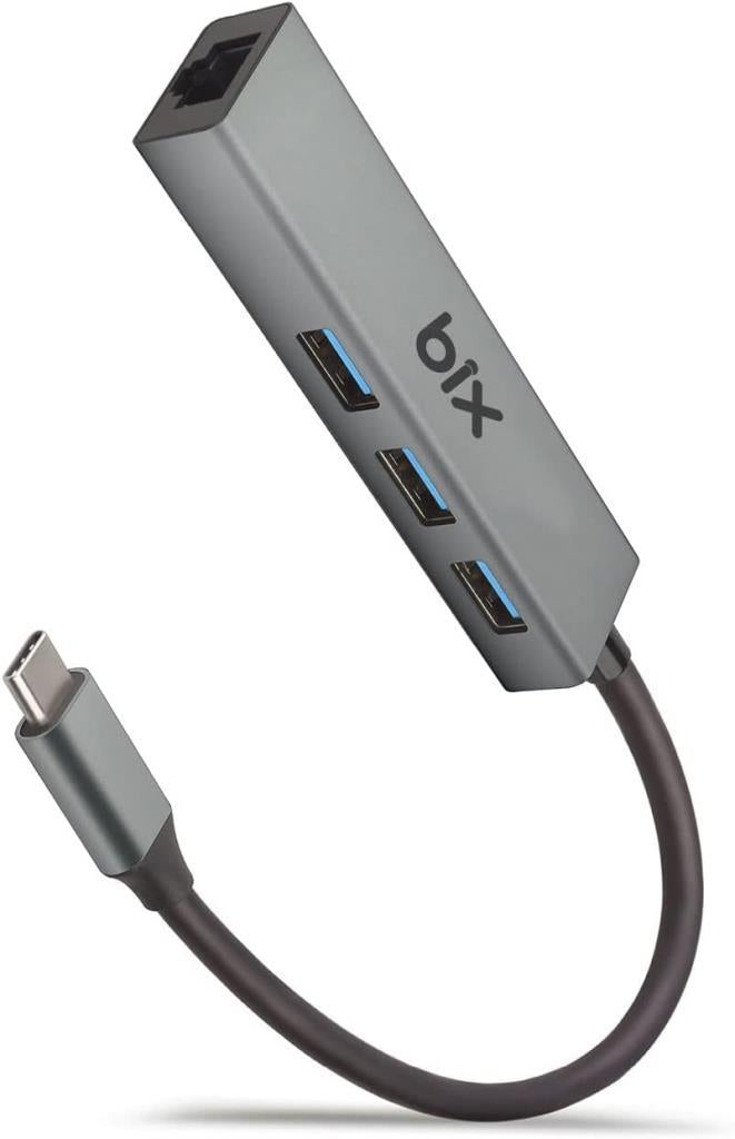 Bix Bxc06hb Type-c'den 3 Bağlantı Noktalı Gigabit Ethernet Usb 3.2 Hub - Teşhir