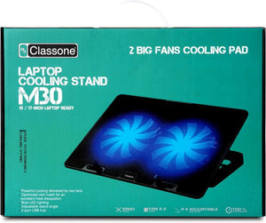 Classone M30 2 Led Fanlı USB 2.0 14"-17" Laptop Soğutucu