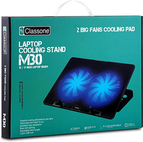 Classone M30 2 Led Fanlı USB 2.0 14"-17" Laptop Soğutucu