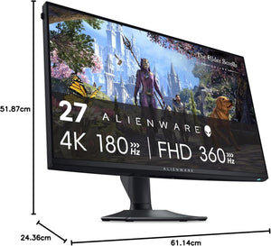 Dell Alienware AW2725QF 27" 0.5 ms 4K 180 Hz - Full HD 360 Hz Pivot IPS Oyuncu Monitörü Teşhir