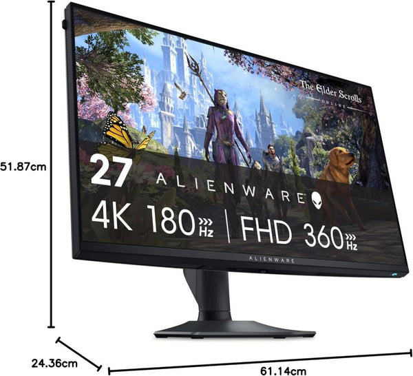 Dell Alienware AW2725QF 27" 0.5 ms 4K 180 Hz - Full HD 360 Hz Pivot IPS Oyuncu Monitörü Teşhir