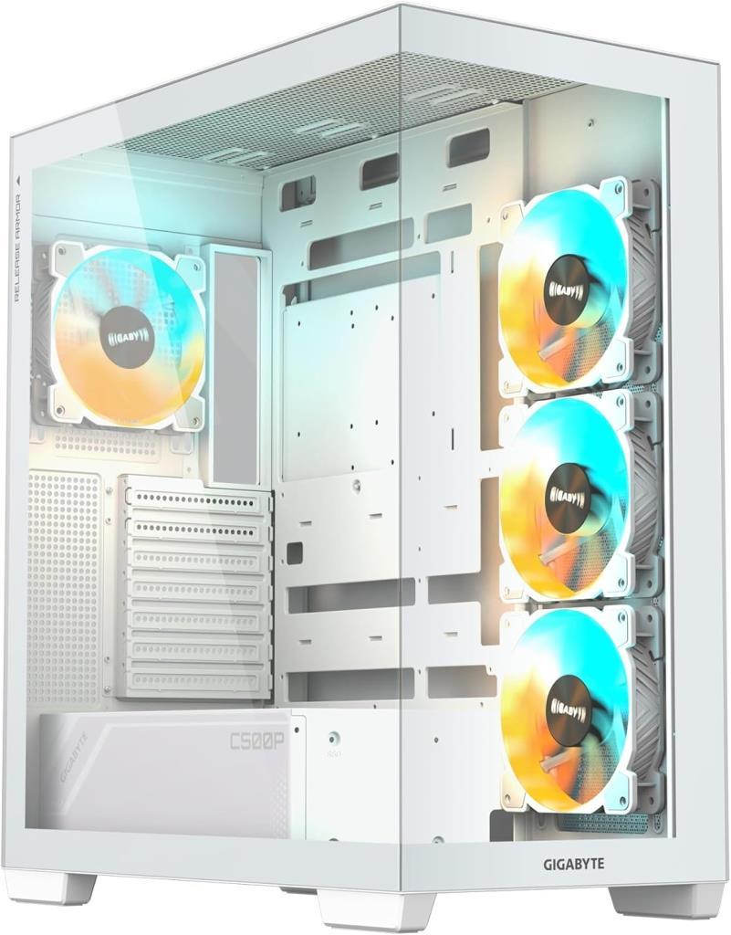 Gigabyte C500 Panoramic Stealth Ice GB-C500PI ST ARGB Fanlı Beyaz ATX Oyuncu Kasası Outlet