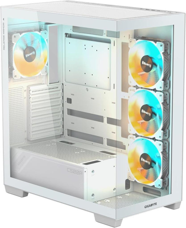 Gigabyte C500 Panoramic Stealth Ice GB-C500PI ST ARGB Fanlı Beyaz ATX Oyuncu Kasası Outlet