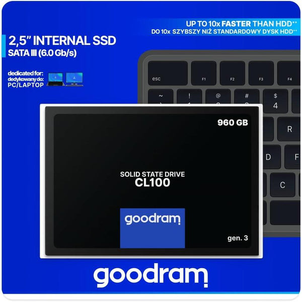 Goodram 960 GB CL100 SSDPR-CL100-960-G3 2.5" SATA 3.0 SSD