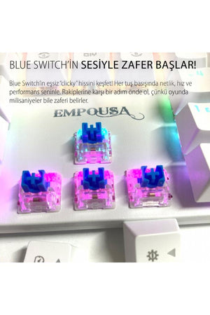 Inca IKG-456 Blue Switch Kablolu Mekanik Oyuncu Klavyesi Teşhir