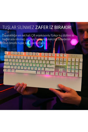 Inca IKG-456 Blue Switch Kablolu Mekanik Oyuncu Klavyesi Teşhir