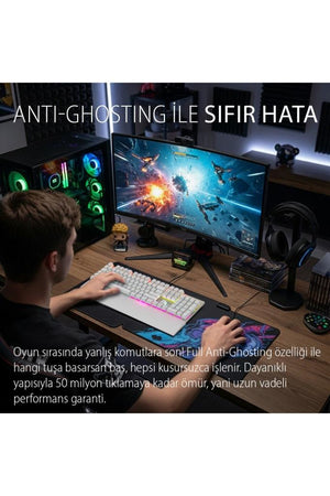 Inca IKG-456 Blue Switch Kablolu Mekanik Oyuncu Klavyesi Teşhir