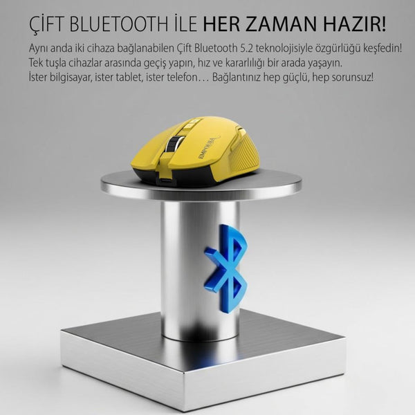 Inca IMG-328MX Şarjlı Optik Kablolu/Kablosuz Oyuncu Mouse