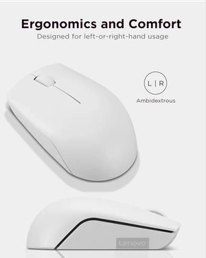 Lenovo 300 Kablosuz / Wireless Compact Mouse, Bulut Gri