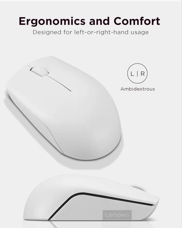 Lenovo 300 Kablosuz / Wireless Compact Mouse, Bulut Gri