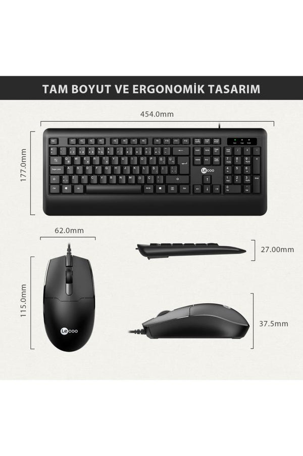 Lenovo Lecoo CM104 Klavye Mouse Set