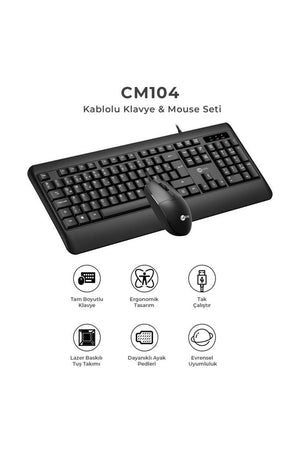 Lenovo Lecoo CM104 Klavye Mouse Set