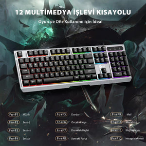 Lenovo Lecoo KB121 RGB Kablolu Oyuncu Klavyesi Outlet