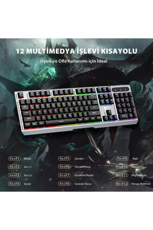 Lenovo Lecoo KB121 RGB Kablolu Oyuncu Klavyesi Teşhir