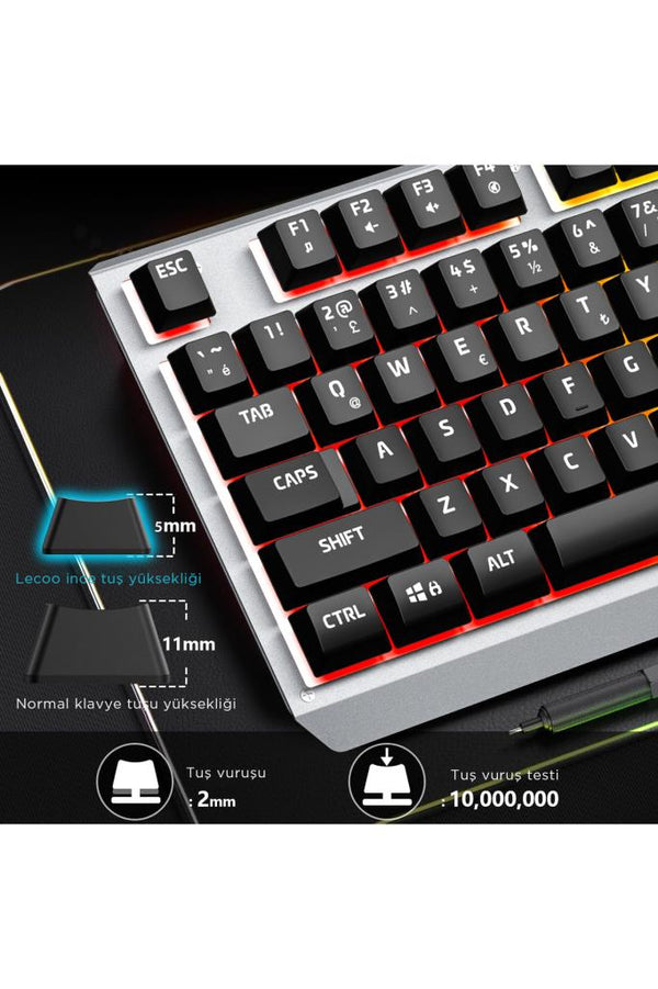 Lenovo Lecoo KB121 RGB Kablolu Oyuncu Klavyesi Teşhir