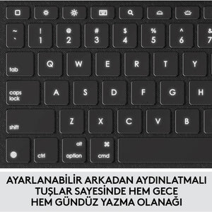 LOGITECH COMBO TOUCH DOKUNMATİK PANELLİ KLAVYELİ KILIF GRİ IPAD PRO 12.9 INC 5. GEN. 920-010186 Outlet