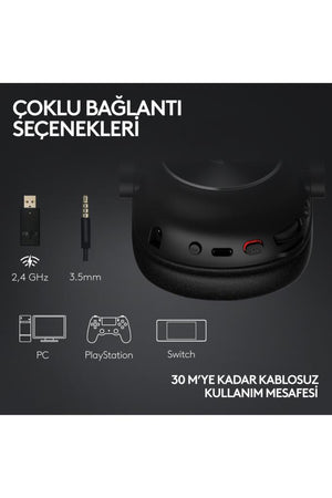 Logitech G Pro X 2 Lightspeed Beyaz 7.1 Kablolu/Kablosuz Kulak Üstü Oyuncu Kulaklığı