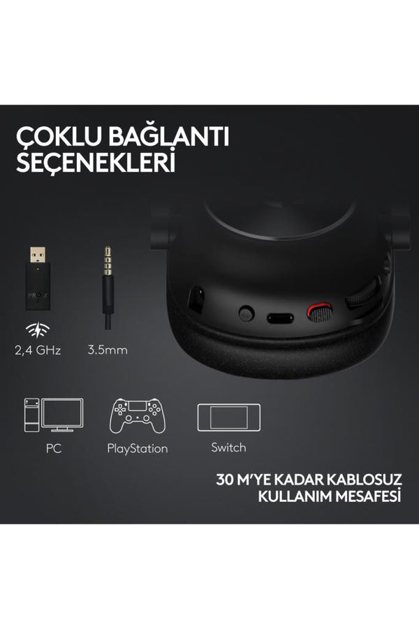 Logitech G Pro X 2 Lightspeed Beyaz 7.1 Kablolu/Kablosuz Kulak Üstü Oyuncu Kulaklığı