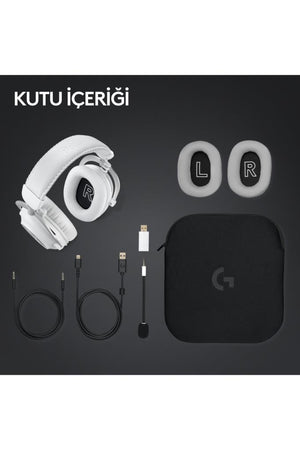 Logitech G Pro X 2 Lightspeed Beyaz 7.1 Kablolu/Kablosuz Kulak Üstü Oyuncu Kulaklığı