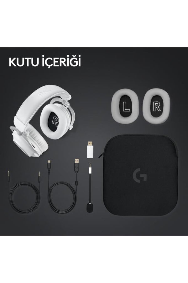 Logitech G Pro X 2 Lightspeed Beyaz 7.1 Kablolu/Kablosuz Kulak Üstü Oyuncu Kulaklığı