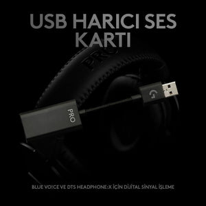 Logitech G Pro X 7.1 981-000818 Kablolu Mikrofonlu Kulak Üstü Oyuncu Kulaklığı Outlet