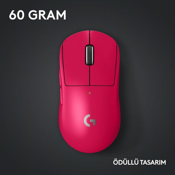 Logitech G PRO X Superlight 2 910-006798 Pembe Lightspeed Hero Şarjlı Optik Kablosuz Oyuncu Mouse