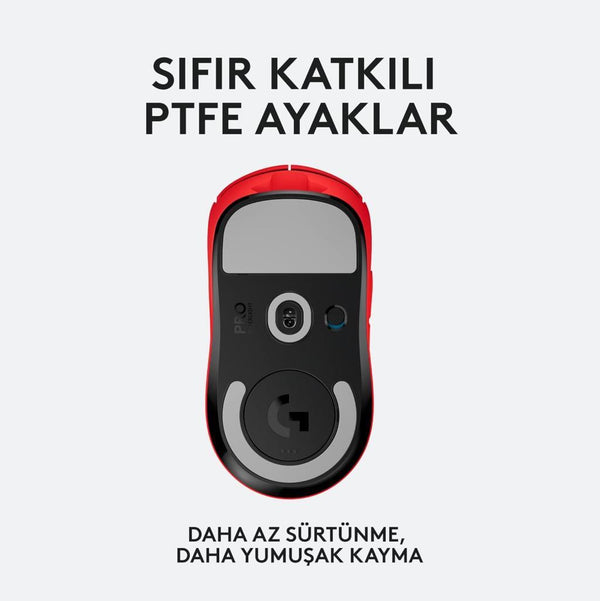 Logitech G PRO X Superlight Hero Kırmızı Kablosuz Oyuncu Mouse Teşhir