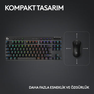 Logitech G Pro X TKL 920-012136 Siyah RGB Tactile Switch Kablolu/Kablosuz Mekanik Oyuncu Klavyesi Teşhir