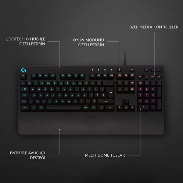 Logitech G213 Prodigy Kablolu Oyuncu Klavyesi - Teşhir