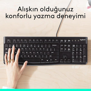 Logitech K120 920-002505 Q Kablolu Klavye